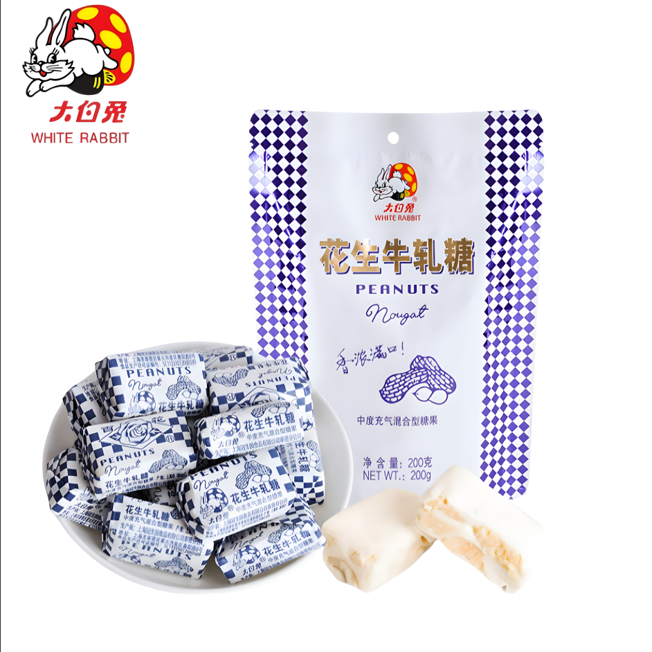 Big White Rabbit Peanut Nut Roll Candy