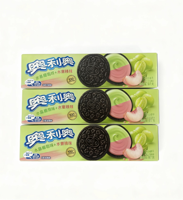 Oreo Grape and Peach Flavors