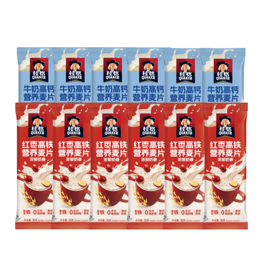 Milk cereal and red bean cereal